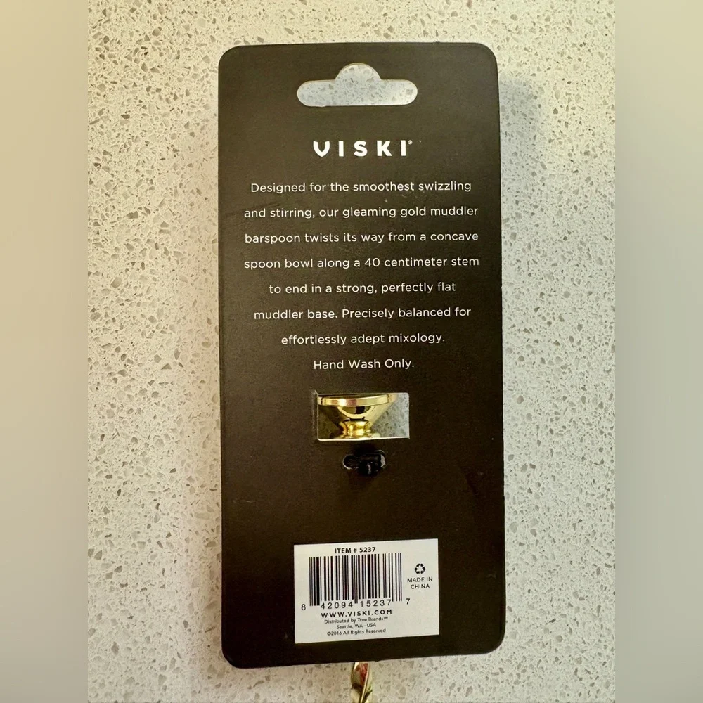 Viski Gold Weighted Barspoon C3